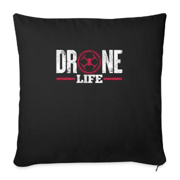 Drone - Housse de coussin décorative 45 x 45 cm - noir - Devant