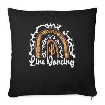 Linedance Line Dance - Sofakissenbezug 45 x 45 cm - Schwarz - Vorne