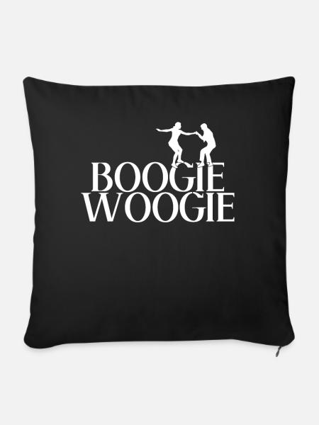 Boogie Woogie Tanz Tänzer - Sofakissenbezug 45 x 45 cm - Schwarz