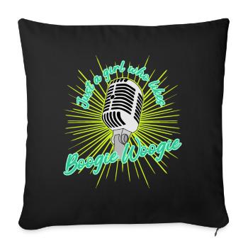 Boogie Woogie Swing Party - Sofa pillowcase 17,3'' x 17,3'' (45 x 45 cm) - black - Front