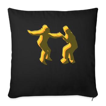Boogie Woogie Swing Rétro - Housse de coussin décorative 45 x 45 cm - noir - Devant