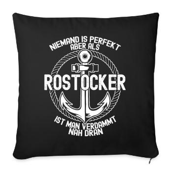 Rostock Rostocker - Sofakissenbezug 45 x 45 cm - Schwarz - Vorne