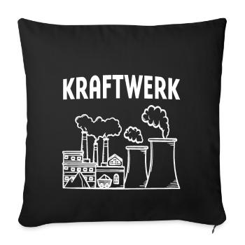 Das Kraftwerk - Sofakissenbezug 45 x 45 cm - Schwarz - Vorne