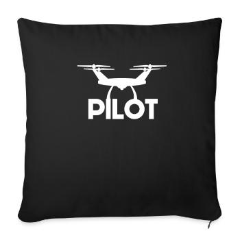 Drone - Housse de coussin décorative 45 x 45 cm - noir - Devant