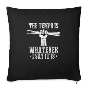 Percussion - Sofa pillowcase 17,3'' x 17,3'' (45 x 45 cm) - black - Front