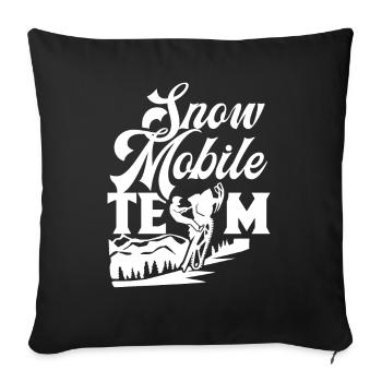 Snowmobile Team Driver Snowmobile Snowmobile - Sofa pillowcase 17,3'' x 17,3'' (45 x 45 cm) - black - Front