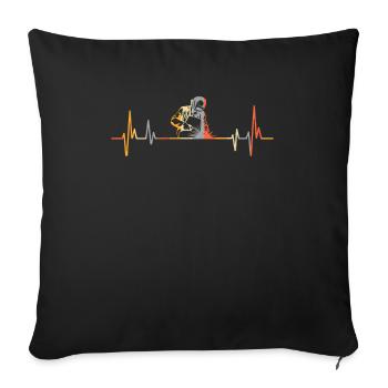 Heartbeat Welder MetalWorker Vintage Welding - Sofa pillowcase 17,3'' x 17,3'' (45 x 45 cm) - black - Front