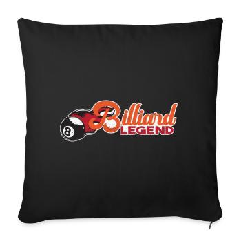 Billiards Pool Billiards Billiards Ball Billiards Cook 8Ball - Sofa pillowcase 17,3'' x 17,3'' (45 x 45 cm) - black - Front