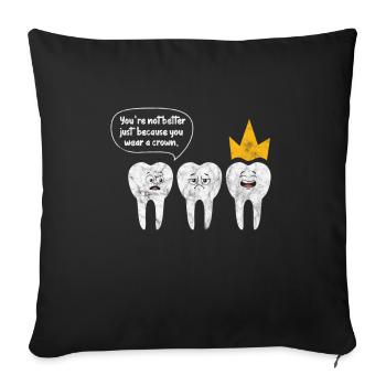 Dentist - Sofa pillowcase 17,3'' x 17,3'' (45 x 45 cm) - black - Front
