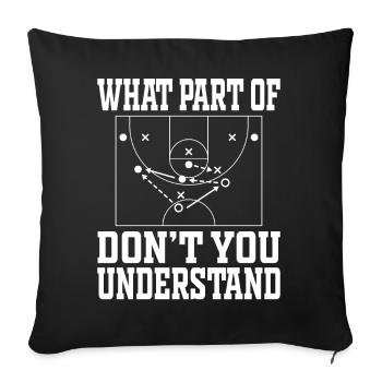 Basketball Trainer Taktik Streetball Geschenk - Sofakissenbezug 45 x 45 cm - Schwarz - Vorne