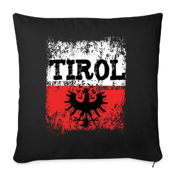 Tirol Adler Vintage Retro Look - Sofakissenbezug 45 x 45 cm - Schwarz - Vorne