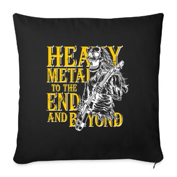Heavy metal to the end - Housse de coussin décorative 45 x 45 cm - noir - Devant