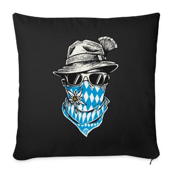 Bayrischer Lausbua Bayern Bua Trachten Shirt Cool - Sofakissenbezug 45 x 45 cm - Schwarz - Vorne