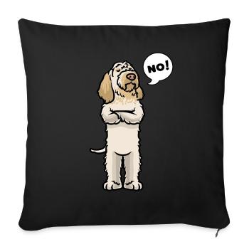 Spinone italiano Dog - Sofa pillowcase 17,3'' x 17,3'' (45 x 45 cm) - black - Front