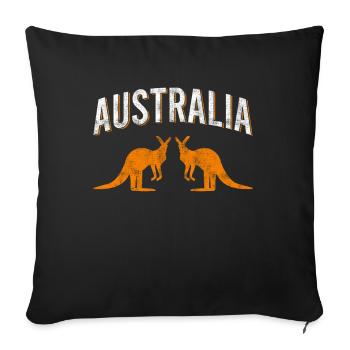 Australie - Housse de coussin décorative 45 x 45 cm - noir - Devant
