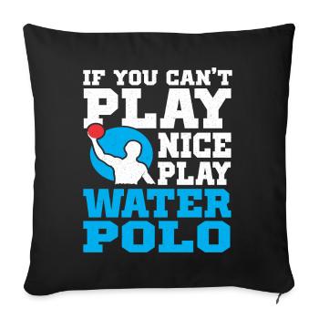 Water polo swimming water sports water polo coach - Sofa pillowcase 17,3'' x 17,3'' (45 x 45 cm) - black - Front