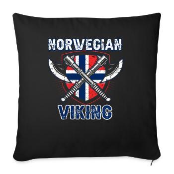 Norwegian Viking - Sofa pillowcase 17,3'' x 17,3'' (45 x 45 cm) - black - Front