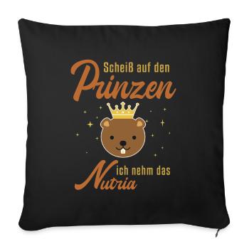 Ich nehm das Nutria Sumpfbiber Biber Biberratte - Sofakissenbezug 45 x 45 cm - Schwarz - Vorne