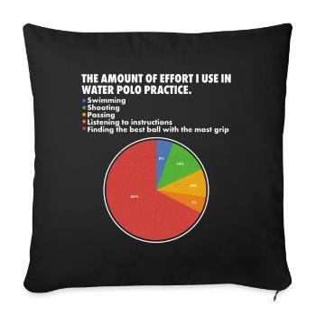 Water polo swimming water sports water polo coach - Sofa pillowcase 17,3'' x 17,3'' (45 x 45 cm) - black - Front