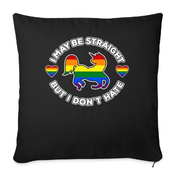 LGBTQ Hetero Homosexuell Pride Cis Geschenk - Sofakissenbezug 45 x 45 cm - Schwarz - Vorne