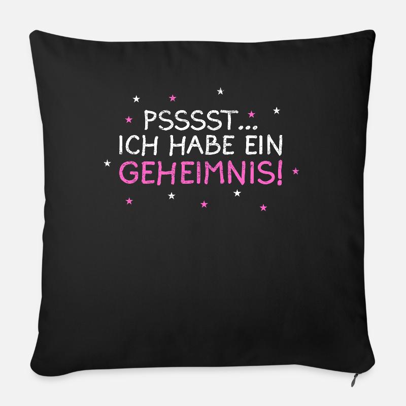 Schwangerschaft Schwanger - Sofakissenbezug 45 x 45 cm - Schwarz