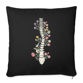 Skoliose-Operation Erholung Kurvig und stolz - Sofakissenbezug 45 x 45 cm - Schwarz - Vorne