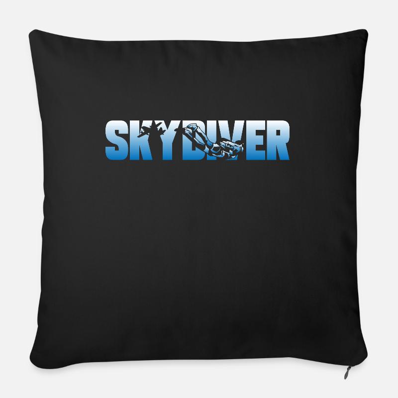 Skydiving Skydiver - Sofakissenbezug 45 x 45 cm - Schwarz