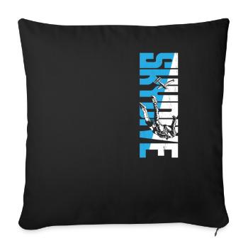 Skydiving Skydive - Sofa pillowcase 17,3'' x 17,3'' (45 x 45 cm) - black - Front
