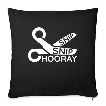 Blague sur la vasectomie - Housse de coussin décorative 45 x 45 cm - noir - Devant