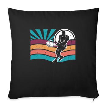 Padel Tennis Play Retro Vintage Padel Gift - Sofa pillowcase 17,3'' x 17,3'' (45 x 45 cm) - black - Front