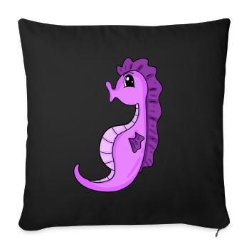 Seahorse Seahorse - Sofa pillowcase 17,3'' x 17,3'' (45 x 45 cm) - black - Front