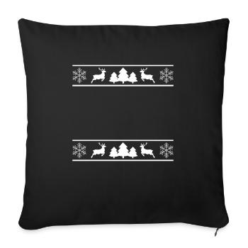 Christmas Frame Beam Reindeer Decoration - Sofa pillowcase 17,3'' x 17,3'' (45 x 45 cm) - black - Front