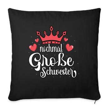 Grossesse Bébé Souhait Nachwus Parents Naissance - Housse de coussin décorative 45 x 45 cm - noir - Devant