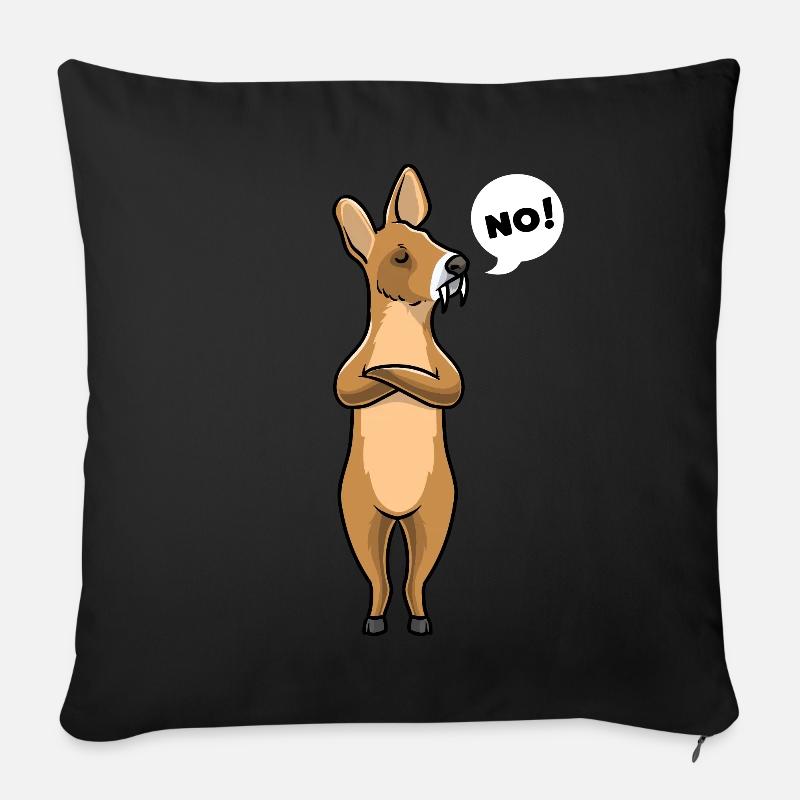 Water ree funny animals - Sofa pillowcase 17,3'' x 17,3'' (45 x 45 cm) - black