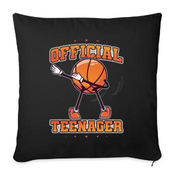 Officiel Adolescent 13ème Anniversaire Dabbing Basketball - Housse de coussin décorative 45 x 45 cm - noir - Devant