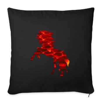 Horse, Sketchlu, Equestrian, Shirt, Pony, Children - Sofa pillowcase 17,3'' x 17,3'' (45 x 45 cm) - black - Front