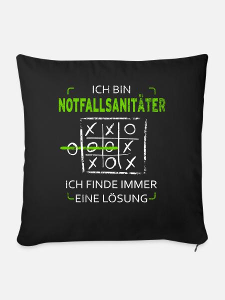 Ich bin Notfallsanitäter - Sofakissenbezug 45 x 45 cm - Schwarz