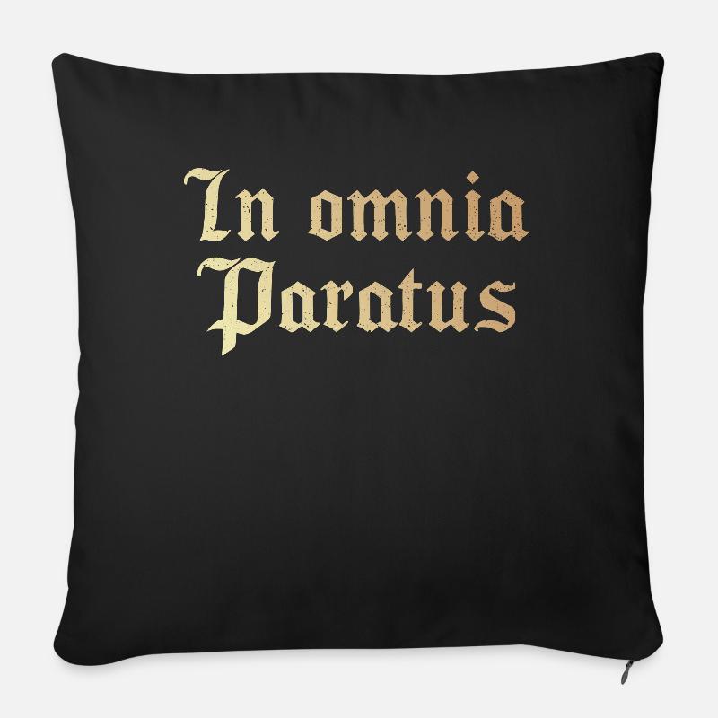 In omnia paratus - Sofakissenbezug 45 x 45 cm - Schwarz