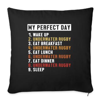 Underwater Rugby Perfect Day Wassersport - Sofakissenbezug 45 x 45 cm - Schwarz - Vorne
