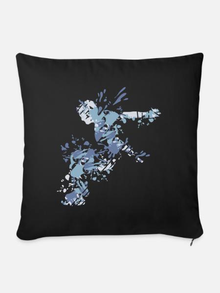 Splash Freerunning Parkour - Sofakissenbezug 45 x 45 cm - Schwarz