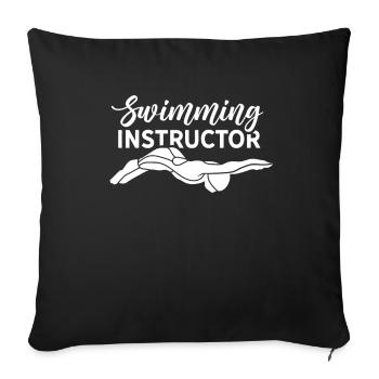 Swimming Instructor Swimming Course Swimming Coach Profession - Sofa pillowcase 17,3'' x 17,3'' (45 x 45 cm) - black - Front