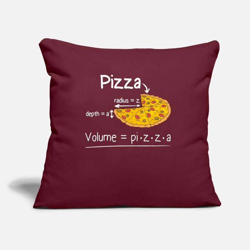Formule Funny Pizza et Math Meme Professeur de mathématiques Housse de coussin décorative 45 x 45 cm