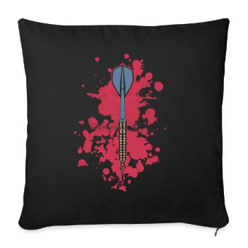 Darts Darts Player Darts Darts Disc - Housse de coussin décorative 45 x 45 cm - noir - Devant