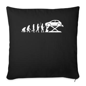 Car mechanic Evoulution - Sofa pillowcase 17,3'' x 17,3'' (45 x 45 cm) - black - Front
