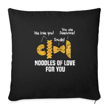Pasta - Sofa pillowcase 17,3'' x 17,3'' (45 x 45 cm) - black - Front