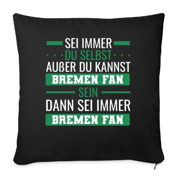 Bremen Fan - Sofakissenbezug 45 x 45 cm - Schwarz - Vorne