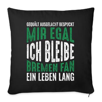 Bremen | Bremen Fan - Sofakissenbezug 45 x 45 cm - Schwarz - Vorne