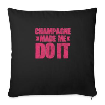blockedTitle - Sofa pillowcase 17,3'' x 17,3'' (45 x 45 cm) - black - Front