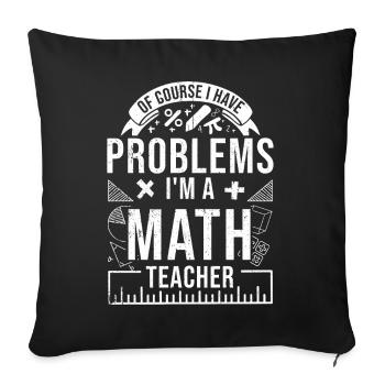 Mathe - Sofakissenbezug 45 x 45 cm - Schwarz - Vorne