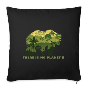 Sustainability - Sofa pillowcase 17,3'' x 17,3'' (45 x 45 cm) - black - Front